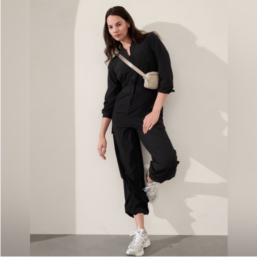 Athleta long sleeve Brooklyn jumpsuit Black